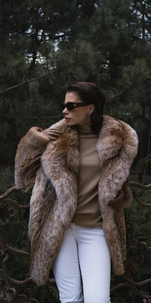 Siberian Lynx Fur Coat
