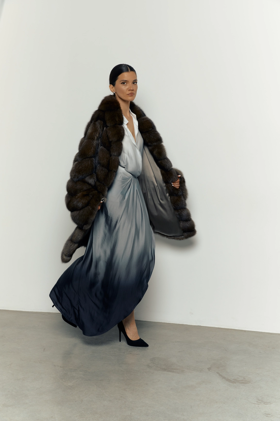 Batwing Sable Fur Coat