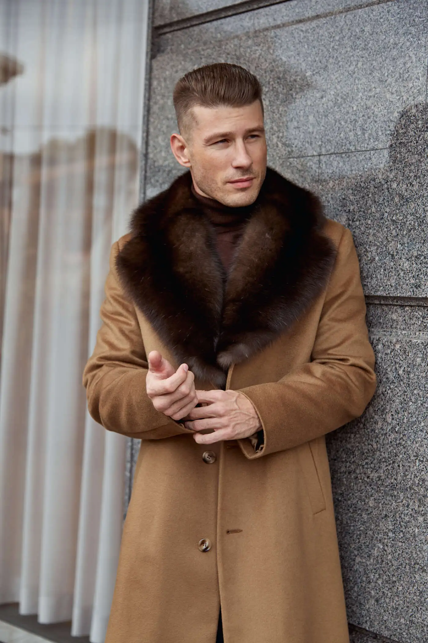 Cashmere and Sable Fur Coat