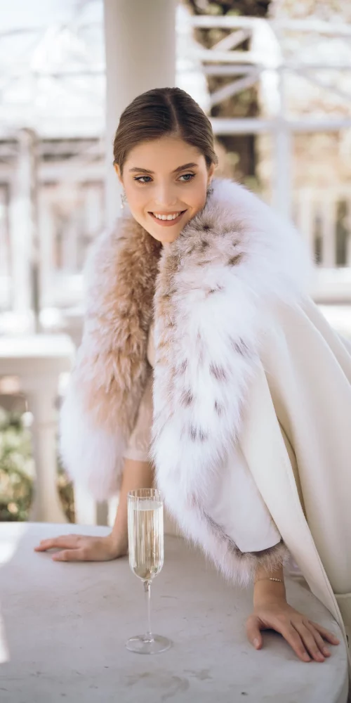Cashmere Coat with Siberian Lynx Fur