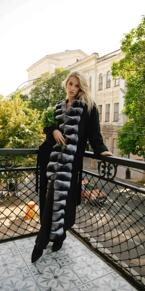 Loro Piana Cashmere Coat with Chinchilla Fur