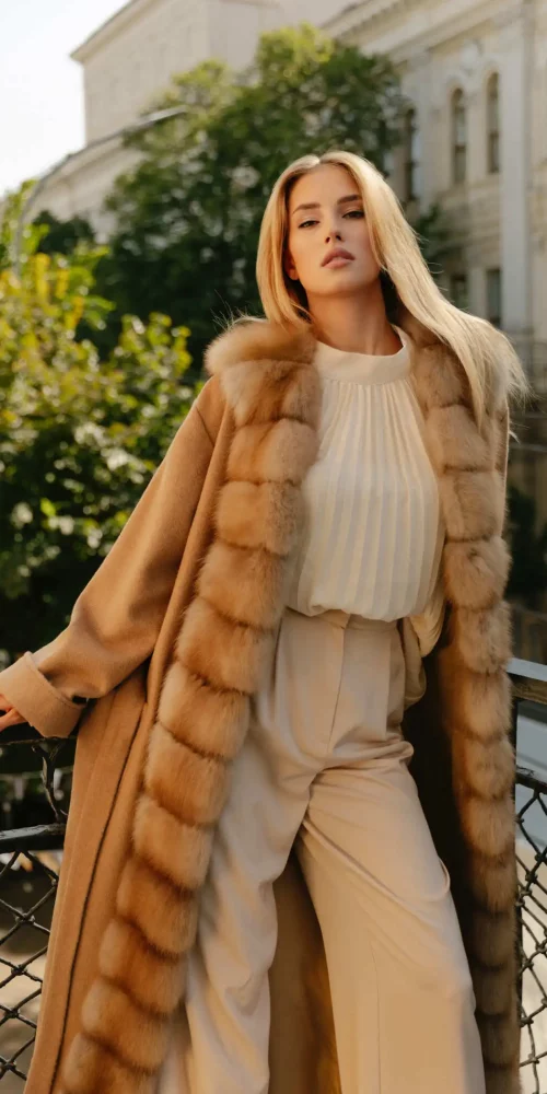 Loro Piana Cashmere Coat with Marten Fur