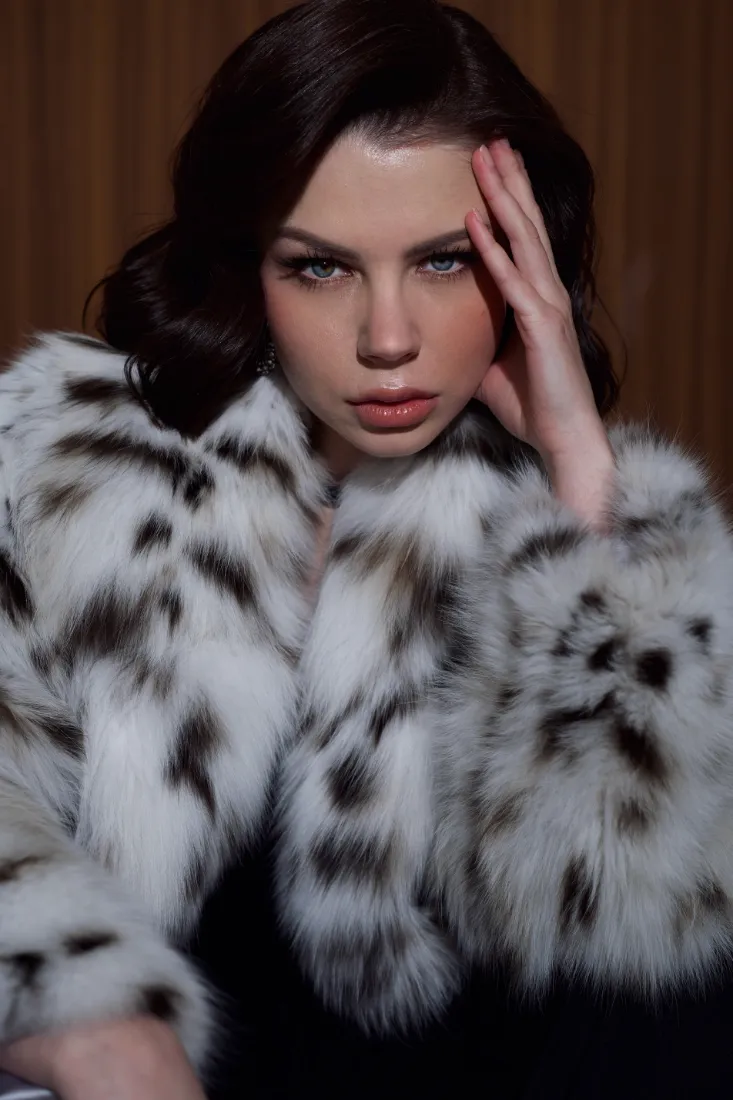 Canadian Lynx Cropped Coat