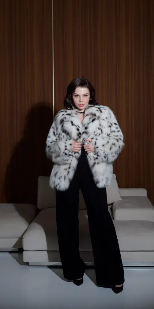 Canadian Lynx Cropped Coat