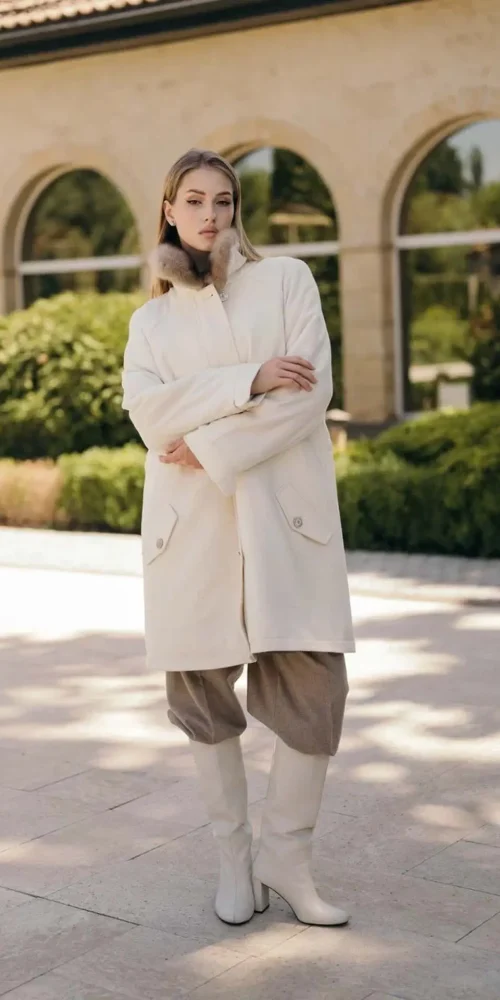 Cashmere Parka with Sable Lining
