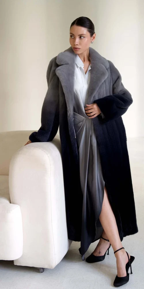 Dégradé Scandinavian Mink Fur Coat