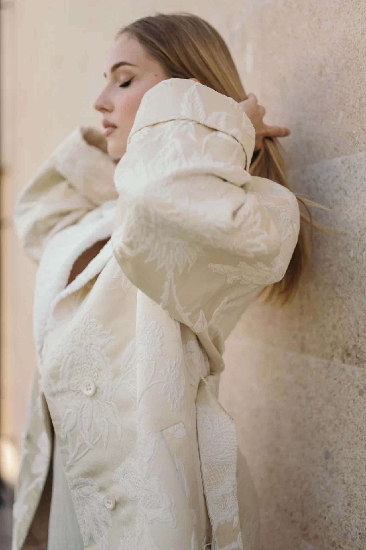 Namibian Swakara & Wool Jacquard Jacket