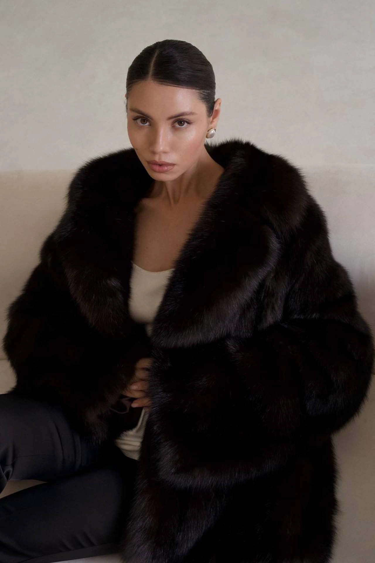 Oversized Sable Fur Jacket