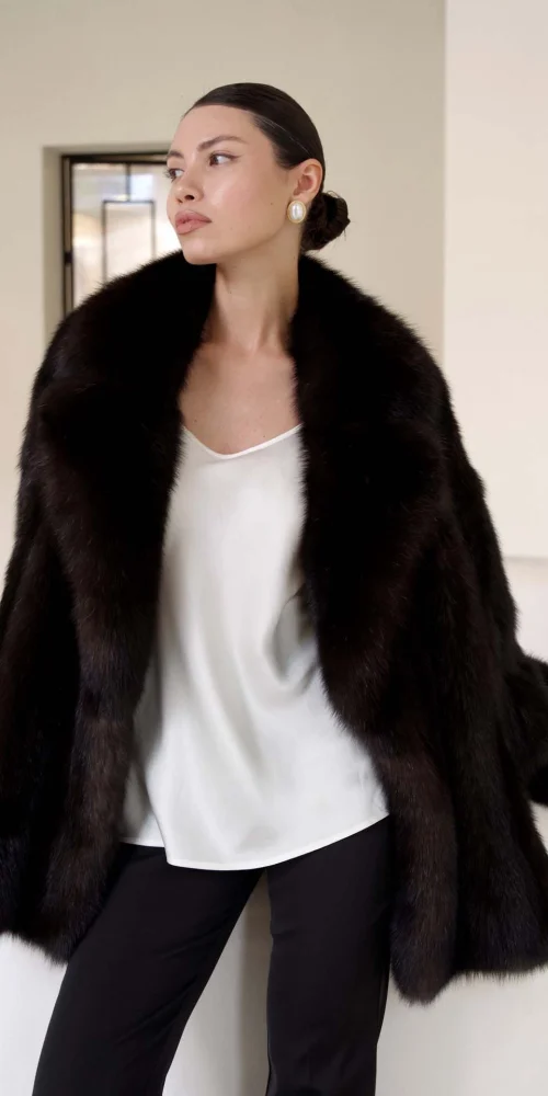 Oversized Sable Fur Jacket