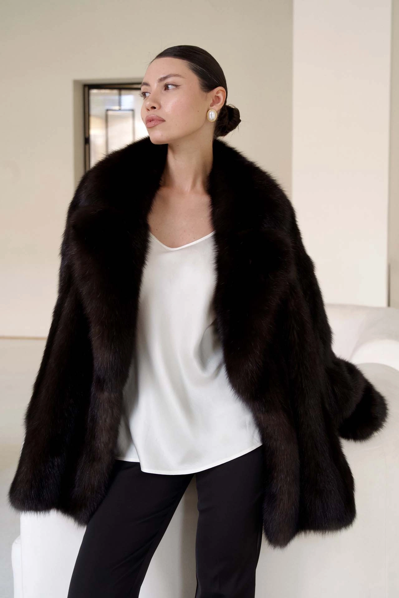 Oversized Sable Fur Jacket
