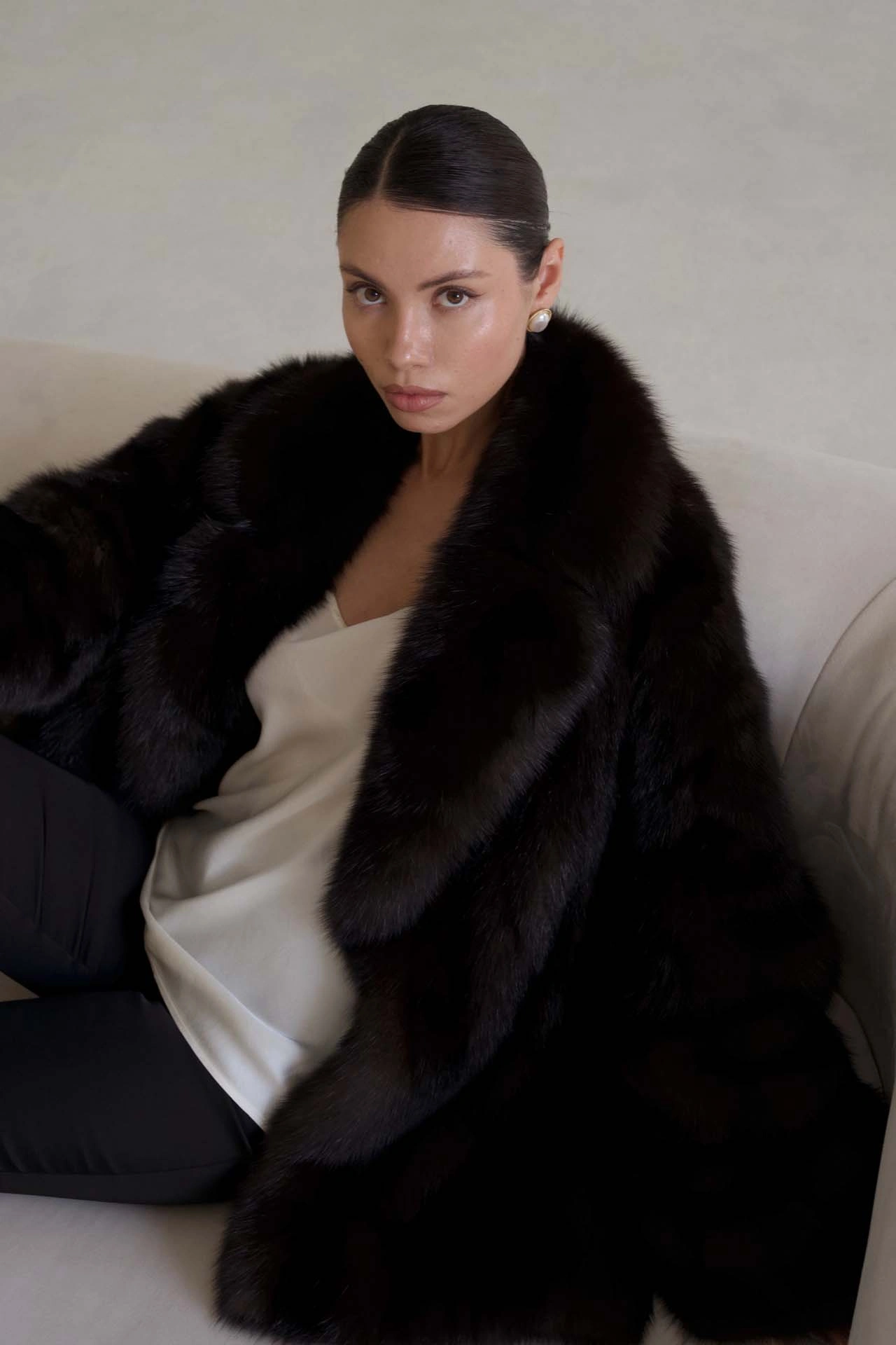 Oversized Sable Fur Jacket