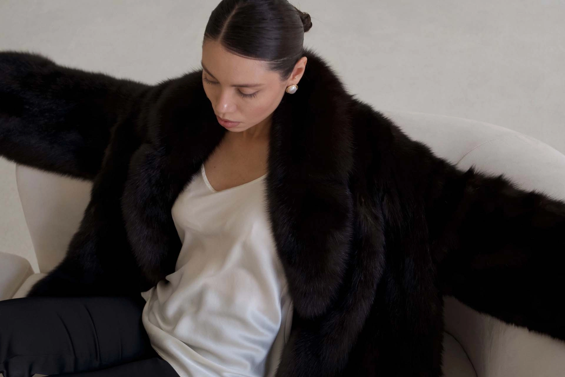 Oversized Sable Fur Jacket