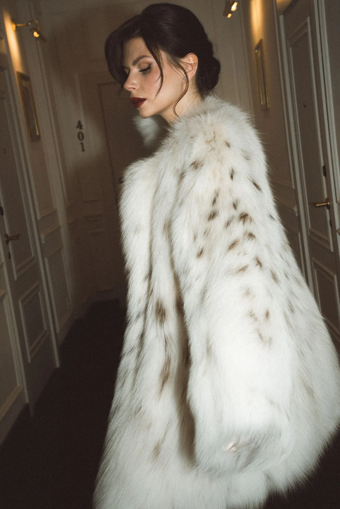Siberian Lynx Fur Coat