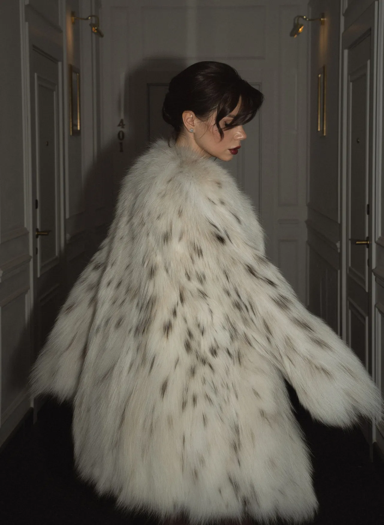 Siberian Lynx Fur Coat