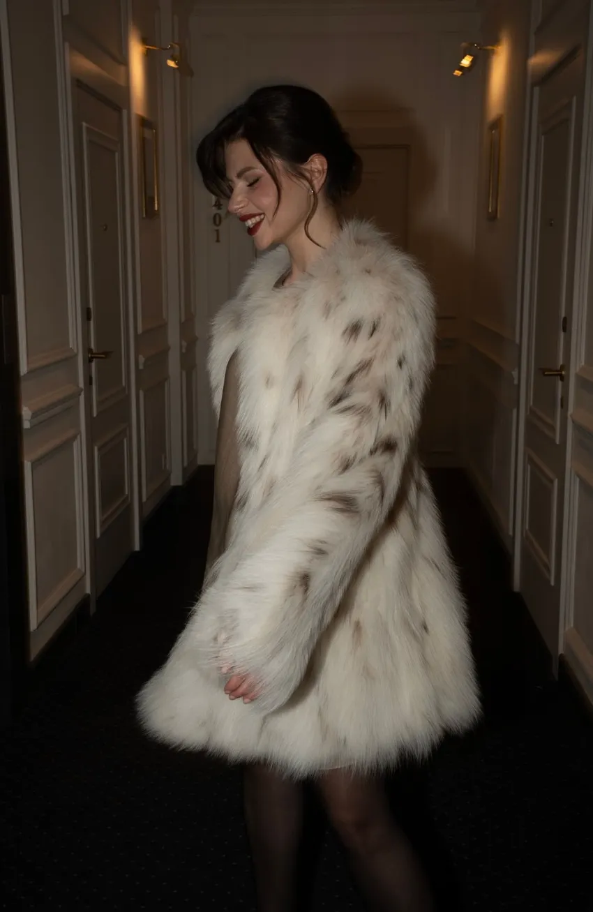 Siberian Lynx Fur Coat