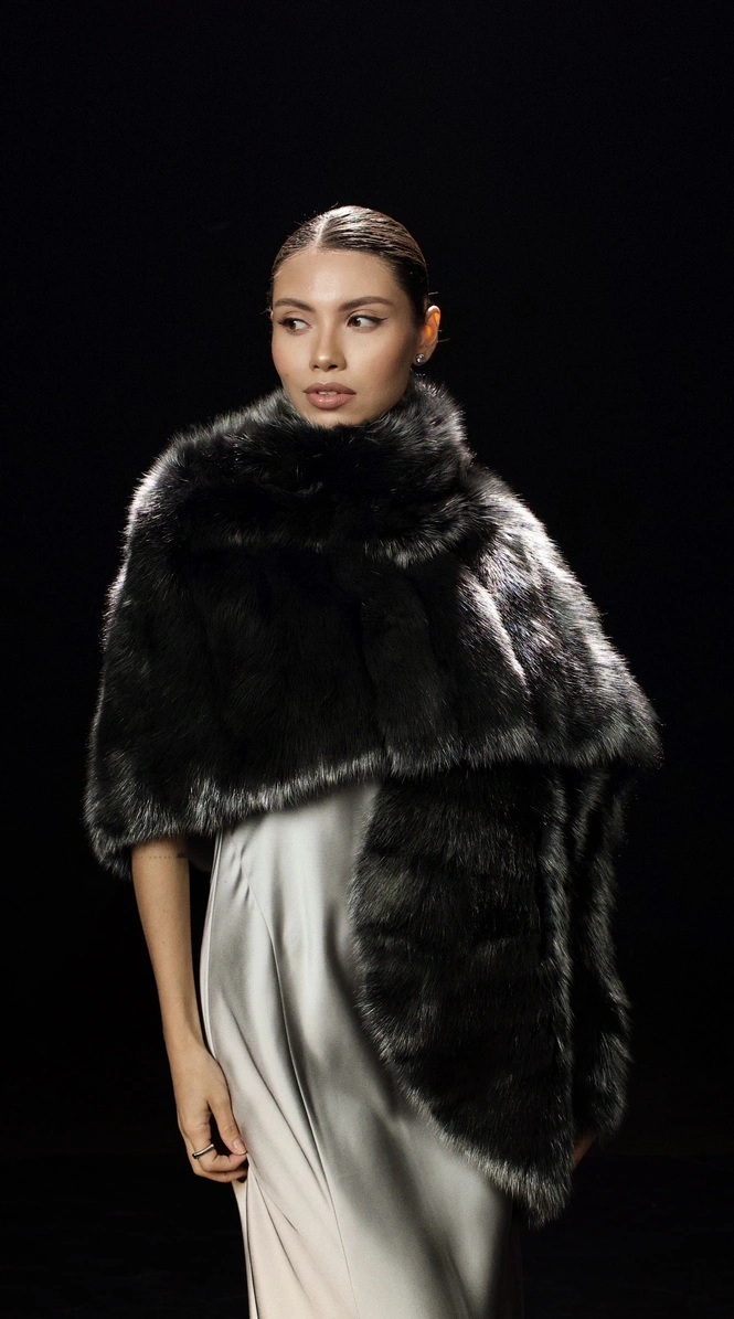 Silver-Coated Russian Sable Stole